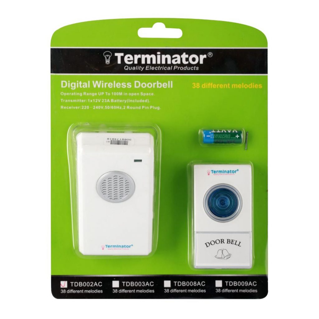 Wireless Door Bell TDB 002AC Terminator Electrical Products