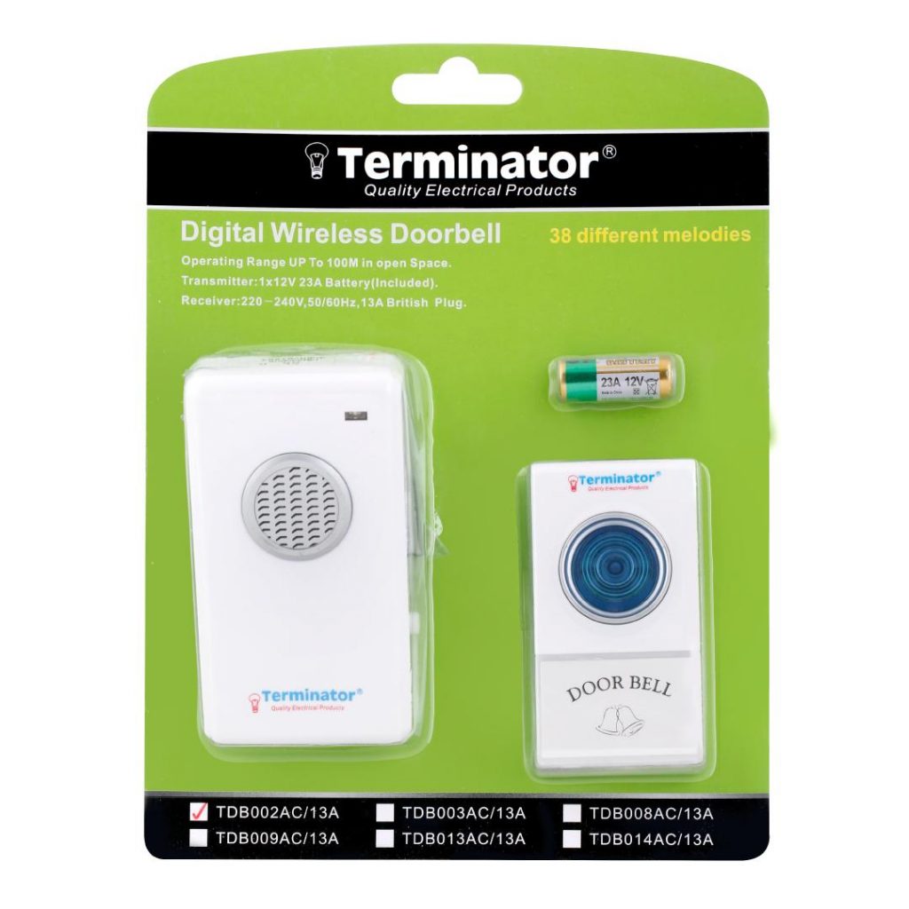 Wireless Door Bell TDB 002AC13A Terminator Electrical Products