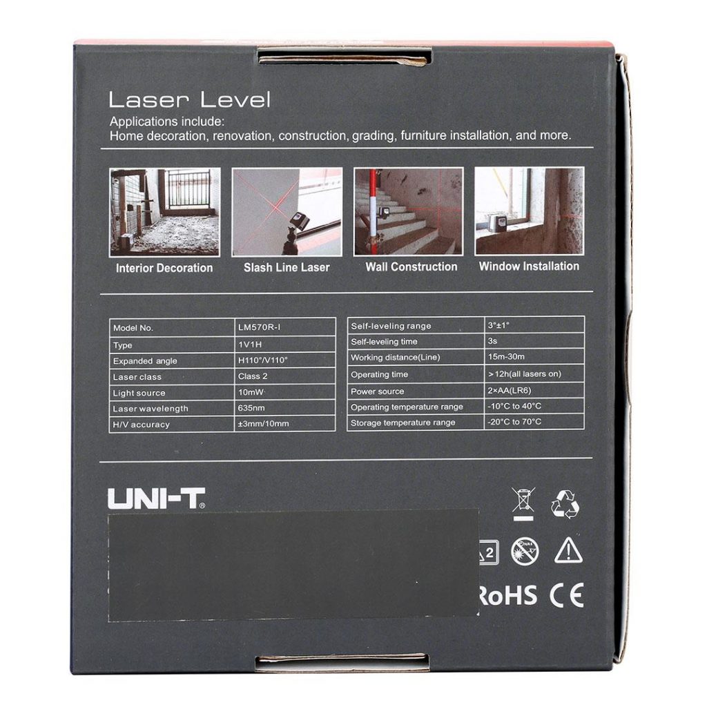 Ölçü Aletleri Sepeti. UNI-T LM570R-I Lazer Hizalama Cihazı
