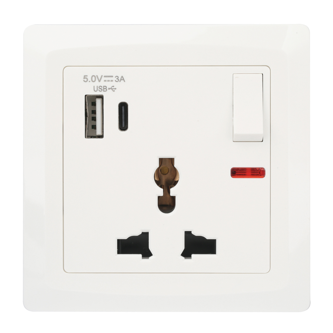 Wall Plate With Universal Socket