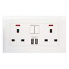 Wall Plate with 2 UK Sockets