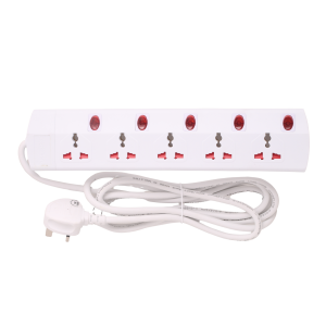 5 Way Universal Power Extension Socket