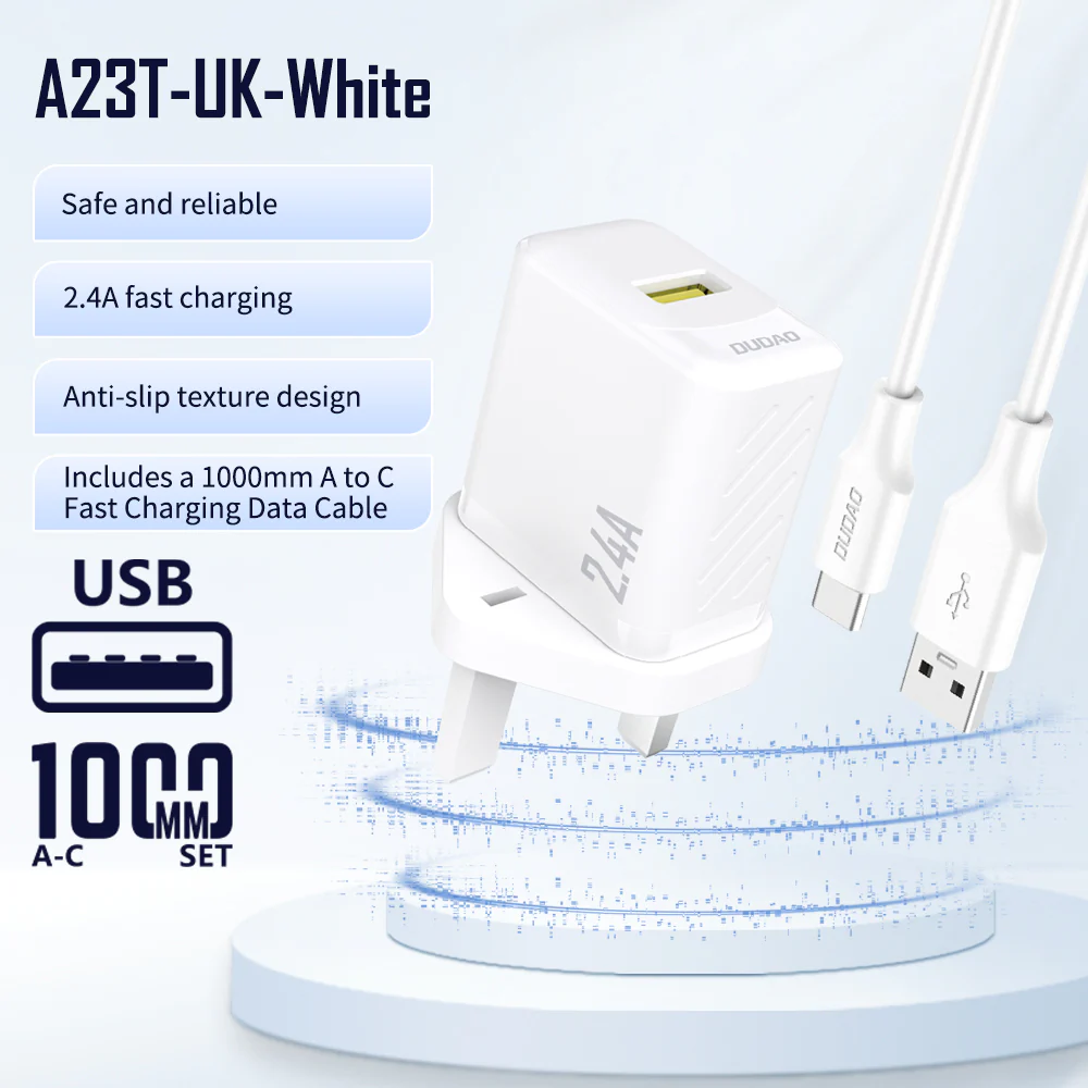 A23TUK-B 2.4A TYPE-C HOME CHARGER 1.2M