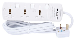 3 Way Universal Power Extension Socket